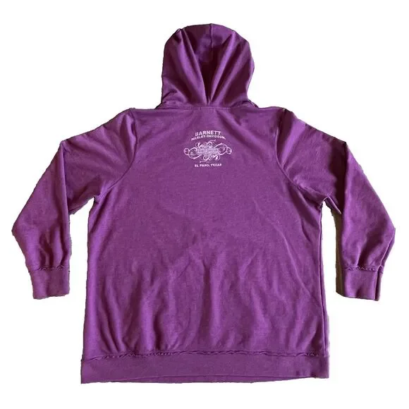 Harley Davidson Motorcycles Womens Size 1X Purple Hoodie Sweatshirt El Paso, TX - Picture 5 of 8